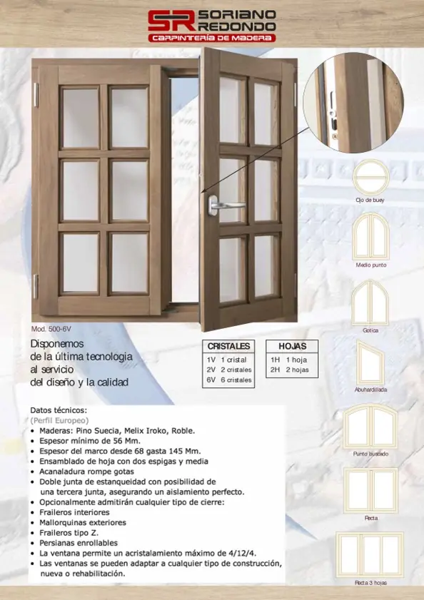 Catálogo de ventanas de madera